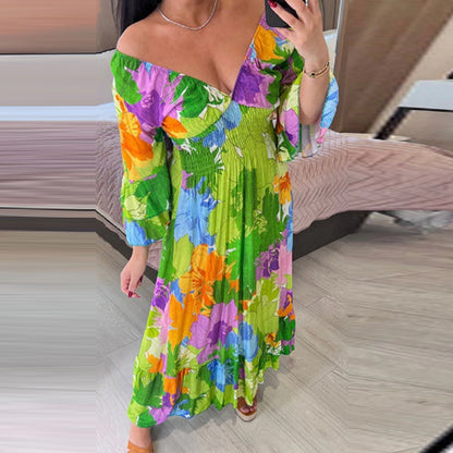 🌼 Duna floral dress with V-neck 2025 🌼