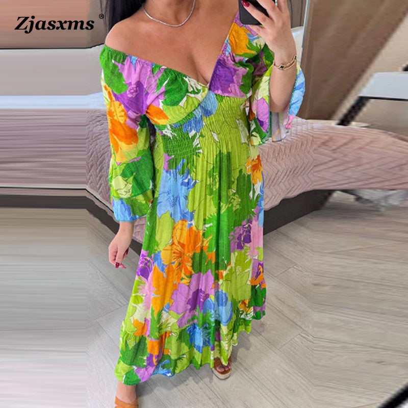 🌼 Duna floral dress with V-neck 2025 🌼